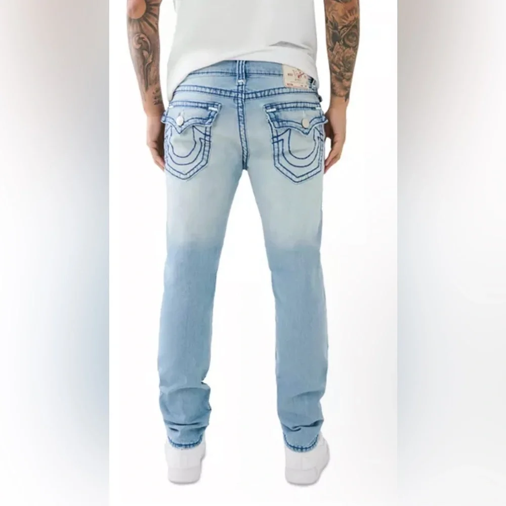 True Religion Men's Slim Jeans - Sky Blue